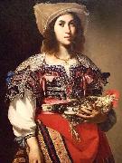Massimo Stanzione Woman in Neapolitan Costume by Massimo Stanzione 1635 Italian oil France oil painting artist